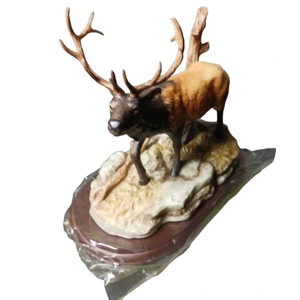 Home interiors and gifts Discontinued Gentle Giant Elk Masterpiece Porcelain - Picture 9 of 15